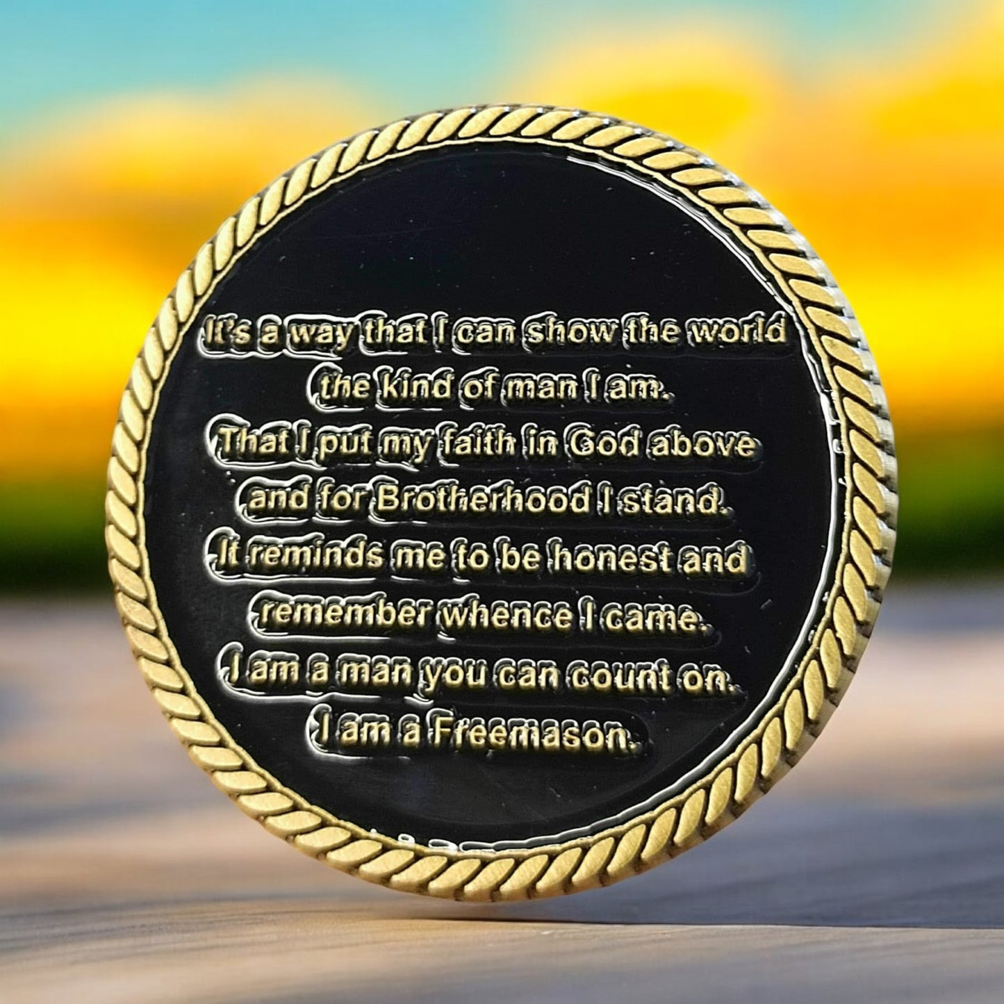 Bloodstone Masonic Coin