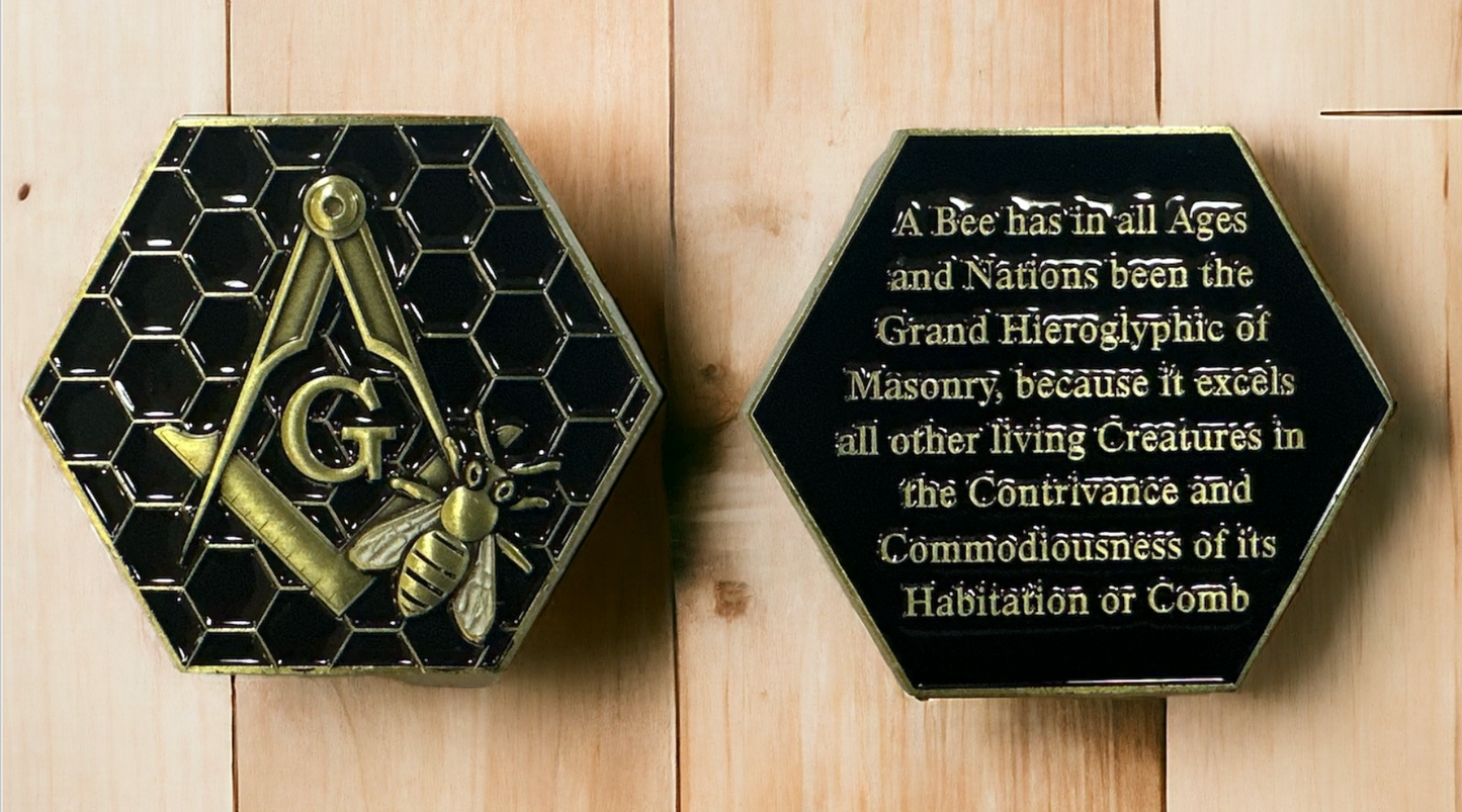 Masonic Bee Hive Coin