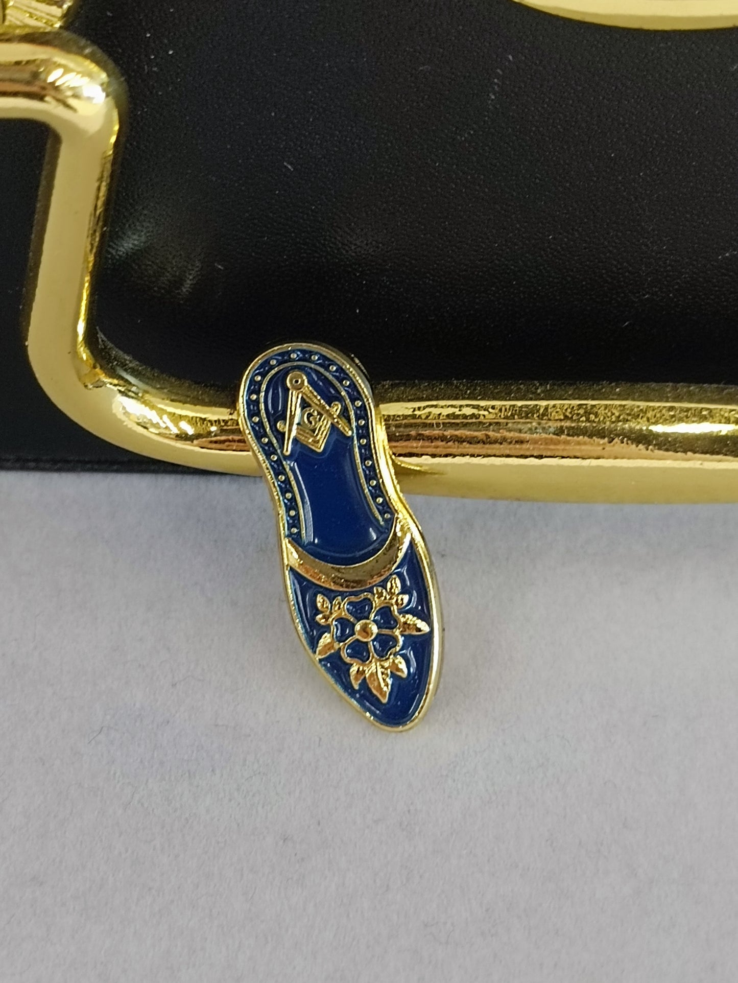 Blue Slipper Lapel Pin