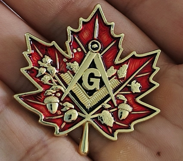 Masonic Fall Leaf Pin